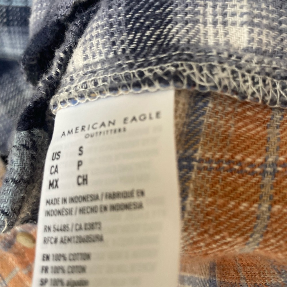 American Eagle | Patchwork Plaid Flannel Shirt - … - image 6